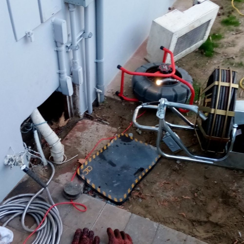 Sewer cleanout installation in a North County home