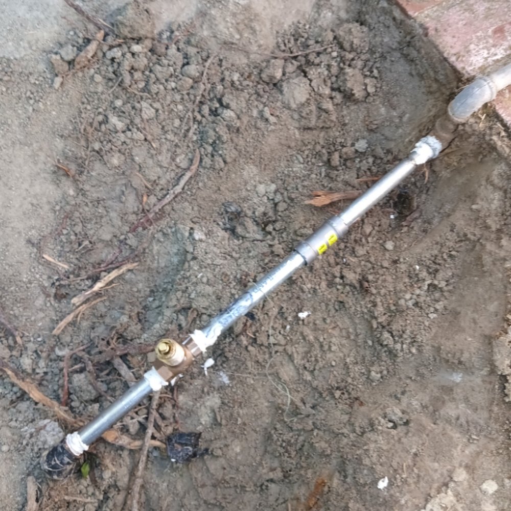 Repaired drain line under a North County kitchen sink